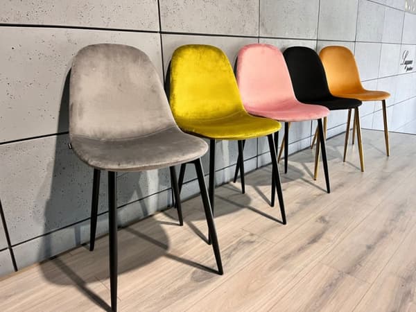 GIULIA VELVET GREY stoppad stol