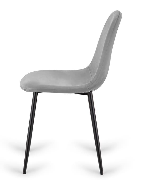 GIULIA VELVET GREY stoppad stol