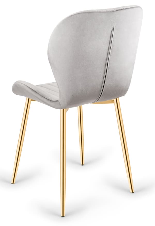MONTI VELVET GREY GOLD pehmustettu tuoli