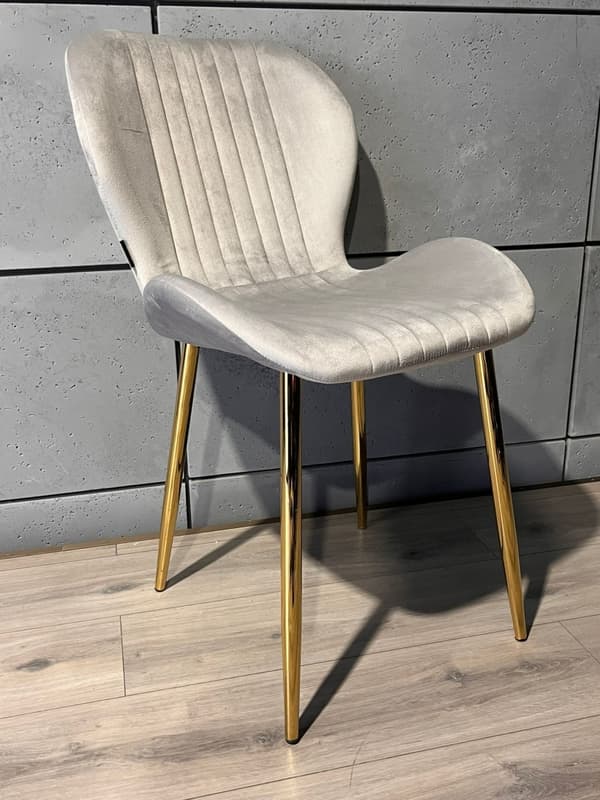 MONTI VELVET GREY GOLD pehmustettu tuoli