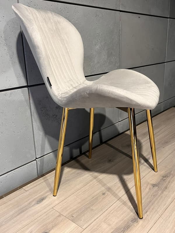 MONTI VELVET GREY GOLD pehmustettu tuoli