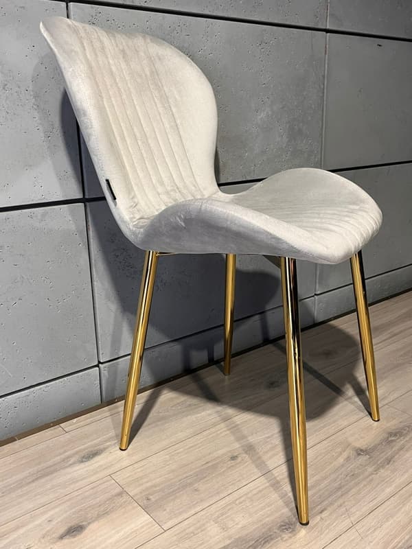 MONTI VELVET GREY GOLD pehmustettu tuoli