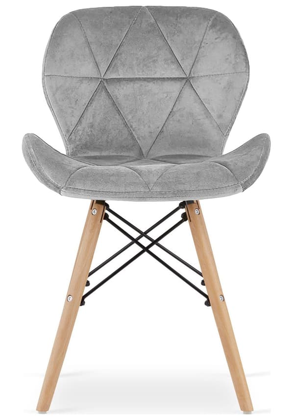 VASTO GREY VELVET pehmustettu tuoli