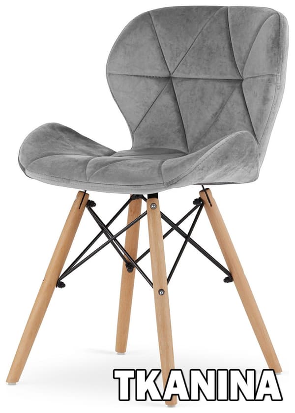 VASTO GREY VELVET pehmustettu tuoli