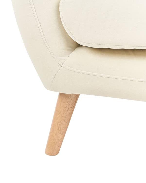 Lenestol Stol Lys Beige Tufted Rygg Lette Treben Tykt Polstret Stue Nursery
