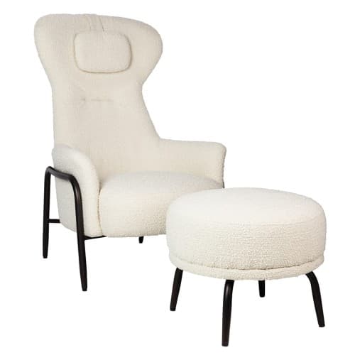 TEDDY GRAND beige nojatuoli, jossa rahi