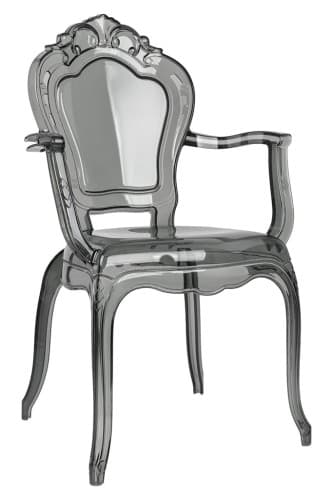 KING ARM stol, røget - polycarbonat