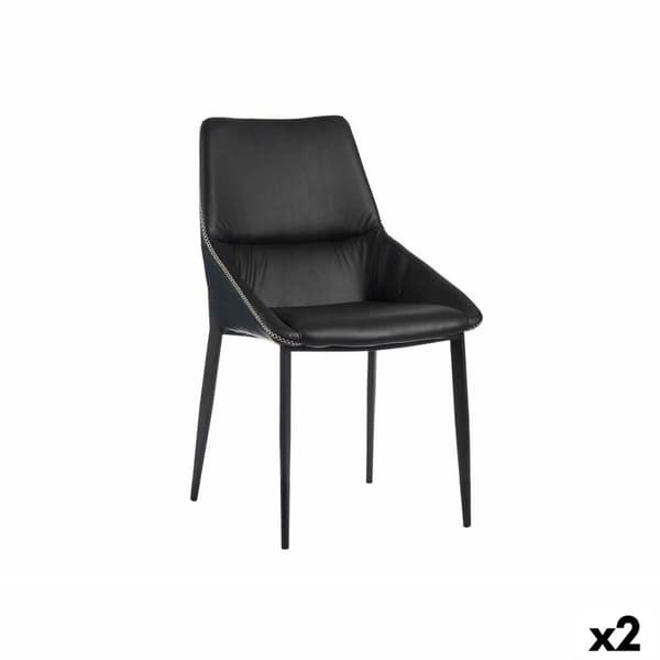 Fåtölj Flätning Blå Svart Stål 50 x 87 x 61 cm (2 antal)