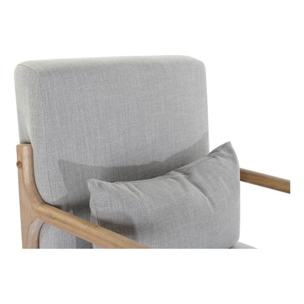 Gyngestol DKD Home Decor Grå Natur Lysegrå Hør Gummitræ 66 x 88 x 78 cm