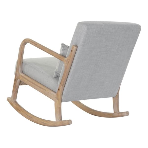 Gyngestol DKD Home Decor Grå Natur Lysegrå Hør Gummitræ 66 x 88 x 78 cm