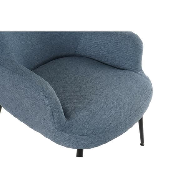 Lænestol DKD Home Decor Blå Sort Metal 70 x 60 x 84 cm