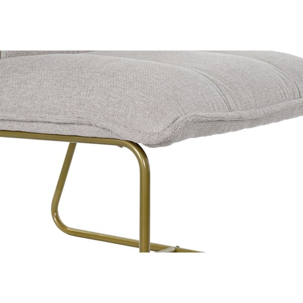 Lænestol DKD Home Decor Beige Gylden Metal Polyester (66 x 71 x 77 cm)