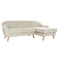Miniatyrbillede 1 af 7: Chaise lonngue sofa DKD Home Decor Flødefarvet Gummitræ 226 x 144 x 84 cm