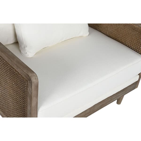 Lænestol Home ESPRIT Hvid Natur 93 x 86 x 88 cm