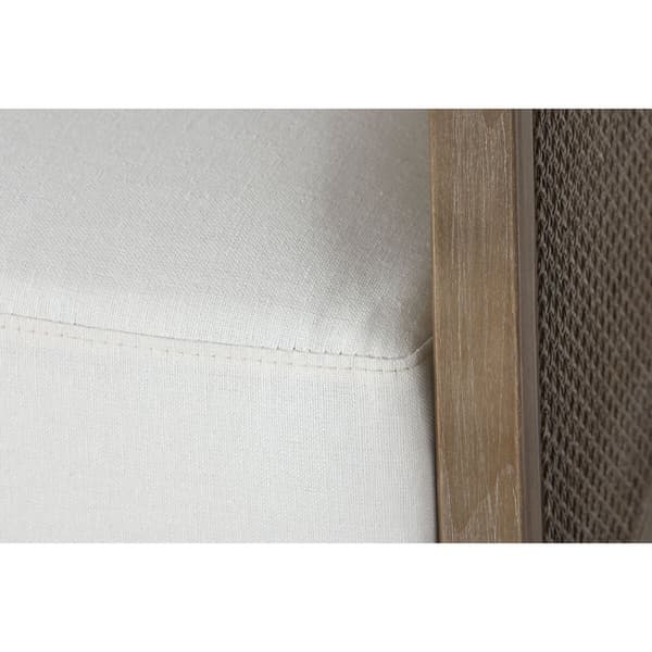 Lænestol Home ESPRIT Hvid Natur 93 x 86 x 88 cm