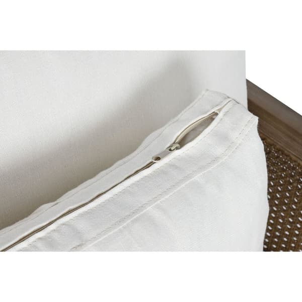 Lænestol Home ESPRIT Hvid Natur 93 x 86 x 88 cm