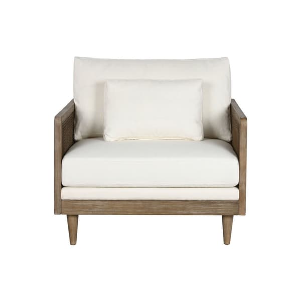Lænestol Home ESPRIT Hvid Natur 93 x 86 x 88 cm