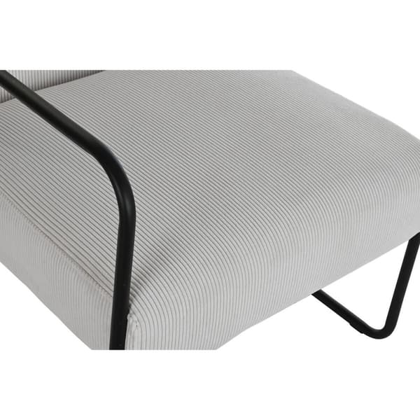 Lenestol DKD Home Decor Svart Polyester Hvit Jern (64 x 74 x 79 cm)