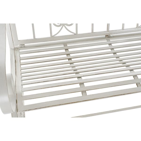 Gyngestol DKD Home Decor Metall Aluminium Hvit (118 x 90 x 92 cm)