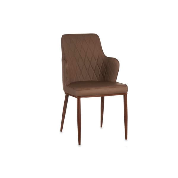 Lenestol Rombe Brun Svart Stål 53 x 90 x 43 cm (2 enheter)