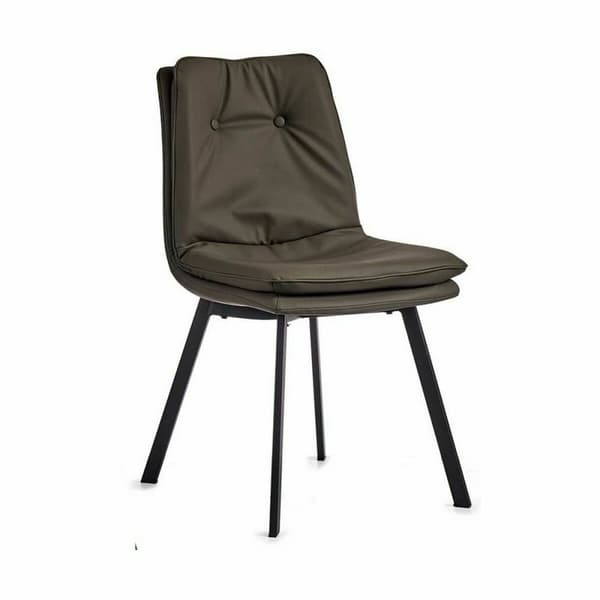 Lenestol Knappers Svart Grå Stål 62 x 85 x 47 cm (2 enheter)