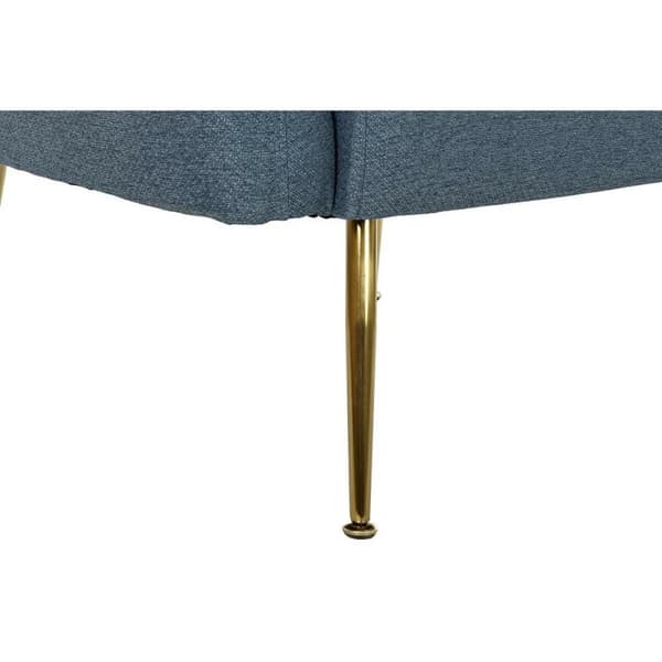 Nojatuoli DKD Home Decor Sininen Kullattu Vaahto Puu Metalli Muovinen 81 x 75 x 73 cm