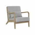 Pikkukuva 1 / 3: Nojatuoli DKD Home Decor Harmaa Polyesteri Pellava Kumipuu (65 x 83 x 74 cm)