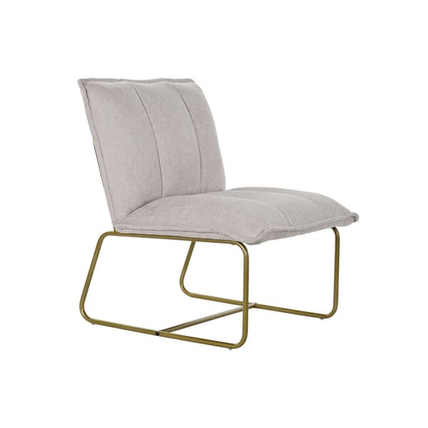 Nojatuoli DKD Home Decor Beige Kullattu Metalli Polyesteri (66 x 71 x 77 cm)