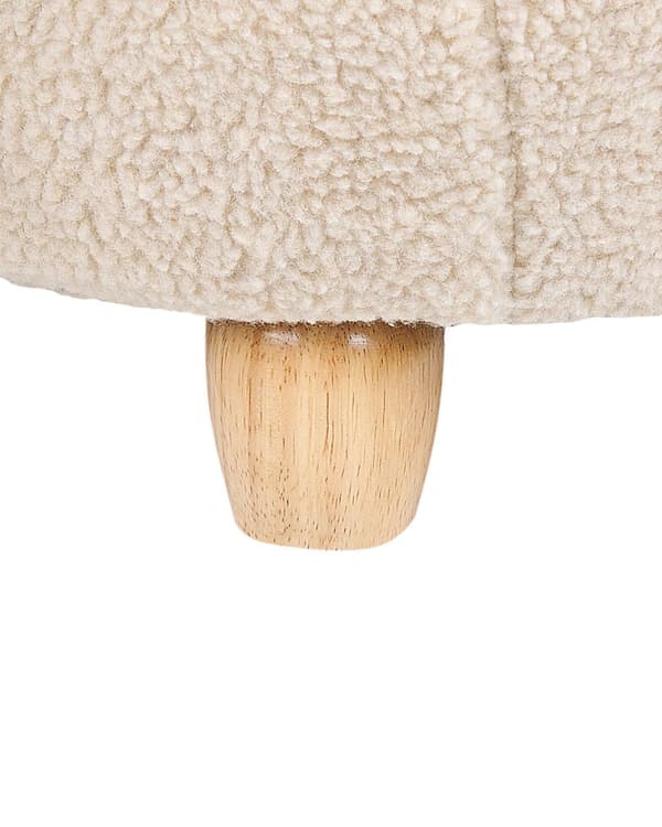 Lasten nojatuoli beige teddykangasverhoilu pörröinen karhu lastenhuoneen moderni