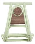 Miniatyrbillede 5 af 9: Børne Gyngestol Lysegrøn Rattan Stol til Børn med Flet Snegl Design Moderne Rattanstol til Børneværelse Gyngehest med Ryglæn