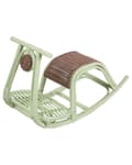 Miniatyrbillede 6 af 9: Børne Gyngestol Lysegrøn Rattan Stol til Børn med Flet Snegl Design Moderne Rattanstol til Børneværelse Gyngehest med Ryglæn