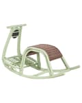 Miniatyrbillede 7 af 9: Børne Gyngestol Lysegrøn Rattan Stol til Børn med Flet Snegl Design Moderne Rattanstol til Børneværelse Gyngehest med Ryglæn