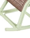 Miniatyrbillede 8 af 9: Børne Gyngestol Lysegrøn Rattan Stol til Børn med Flet Snegl Design Moderne Rattanstol til Børneværelse Gyngehest med Ryglæn