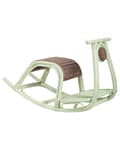 Miniatyrbillede 1 af 9: Børne Gyngestol Lysegrøn Rattan Stol til Børn med Flet Snegl Design Moderne Rattanstol til Børneværelse Gyngehest med Ryglæn
