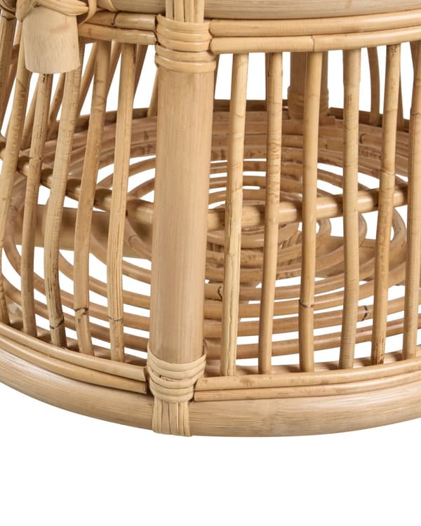 Børnestol Lys Rattan Stol til Børn med Påfugle Design Moderne Børnelænestol til Børneværelse