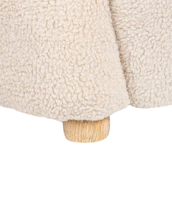 Djurstol Beige Konstpälsklädsel med Armstöd Barnmöbler Fåtölj för Barn Modern Design Björnform Barnkammare Barnrum Sovrum Lekrum
