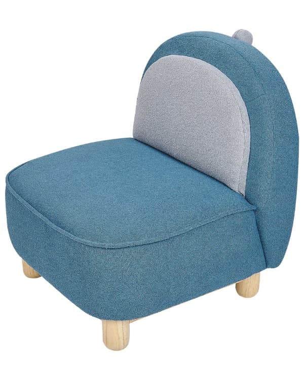 Djurstol Blå Polyesterklädsel Utan Armstöd Barnmöbel Stol för barn Modern Design Triceratops Barnrum Vardagsrum Sovrum
