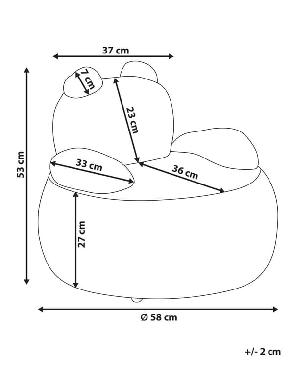 Djurstol Vit och Svart Bouclé-klädsel med Armstöd Barnmöbler Stol för Barn Modern Design Pandaform Vardagsrum Barnrum Lekrum