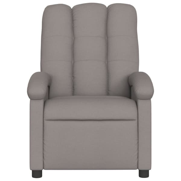 Elektrisk reclinerfåtölj taupe tyg
