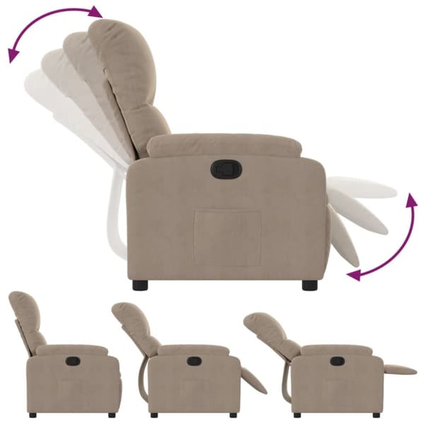 Reclinerfåtölj taupe mikrofibertyg