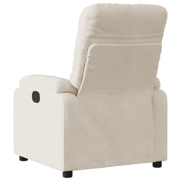 Elektrisk reclinerfåtölj beige mikrofibertyg