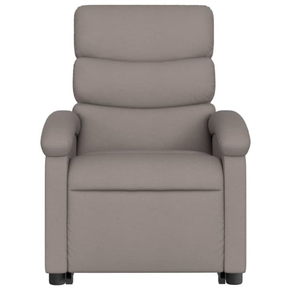 Elektrisk reclinerfåtölj med uppresningshjälp taupe tyg
