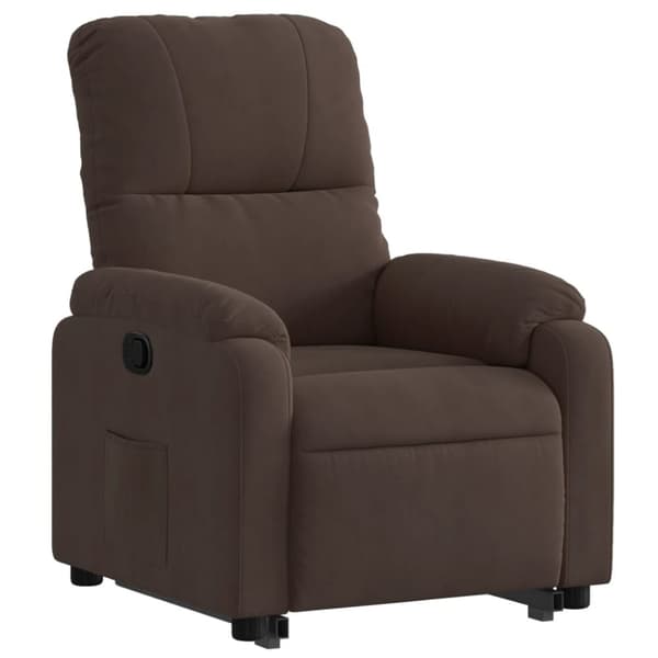 løftestol mikrofiberstof brun