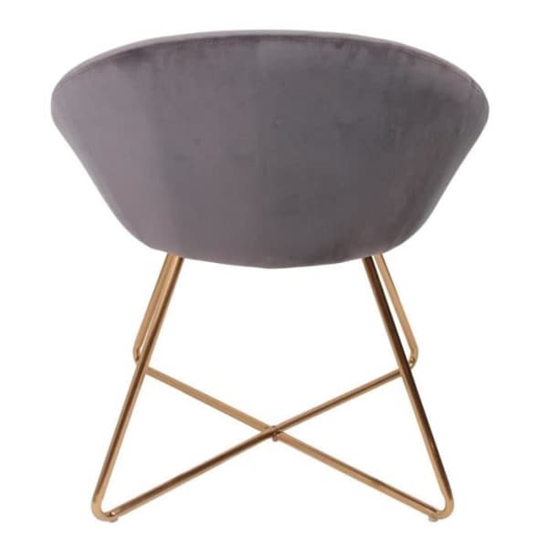Karl Grey Fåtölj - HOME DECO FACTORY - Ren linje - Kopparmetallfötter
