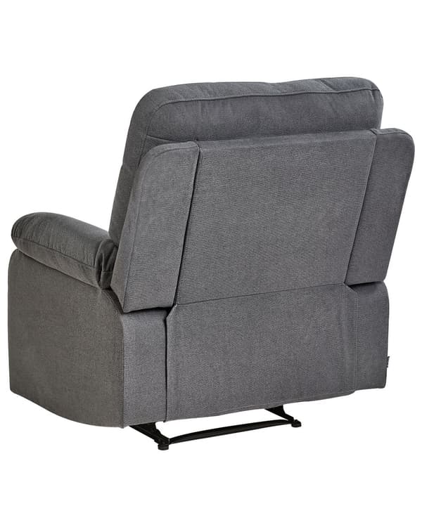 Hvilestol Mørkegrå Tykt Polstret Polyester 101 x 74 x 75 Tv stol Push-Back sovefunktion Manuelt Justerbar Ryg og Fodstøtte Stue Indretning