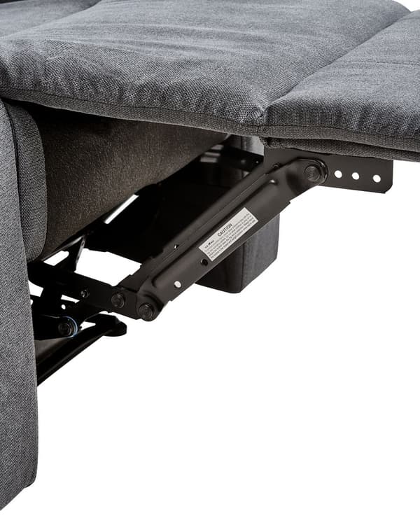Hvilestol Mørkegrå Tykt Polstret Polyester 101 x 74 x 75 Tv stol Push-Back sovefunktion Manuelt Justerbar Ryg og Fodstøtte Stue Indretning