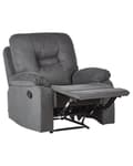 Miniatyrbillede 1 af 11: Hvilestol Mørkegrå Tykt Polstret Polyester 101 x 74 x 75 Tv stol Push-Back sovefunktion Manuelt Justerbar Ryg og Fodstøtte Stue Indretning