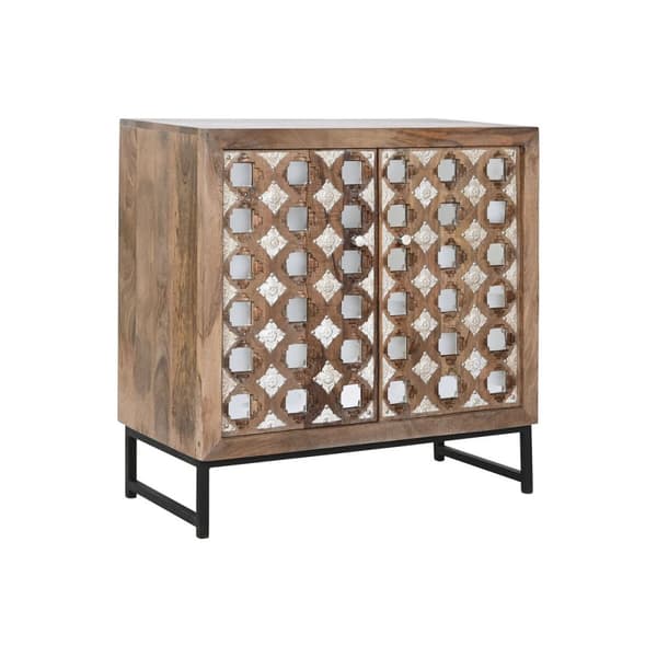 Skænk Home ESPRIT Brun Sort Sølvfarvet 80 x 38 x 80 cm