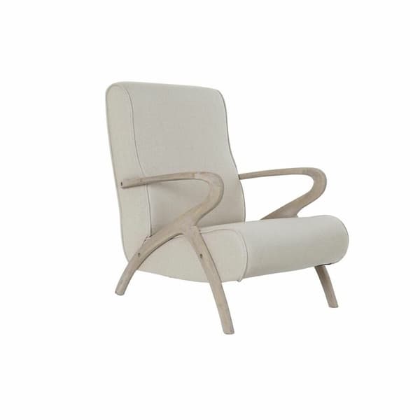 Fåtölj DKD Home Decor Gran Beige Polyester (57 x 55 x 85 cm)