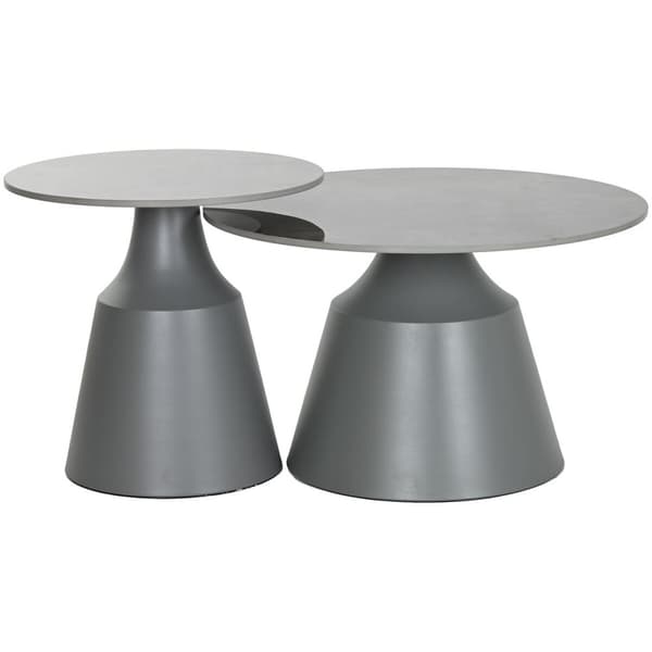 Sidobord Home ESPRIT Grå 70 x 70 x 43 cm 70 x 70 x 1 cm